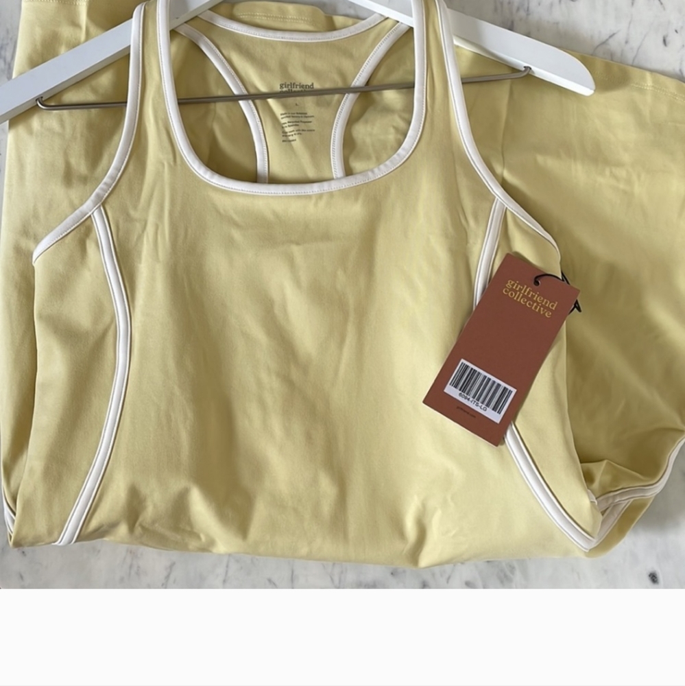 NWT Girlfriend Collective Lemonade Paloma Racerback Dress